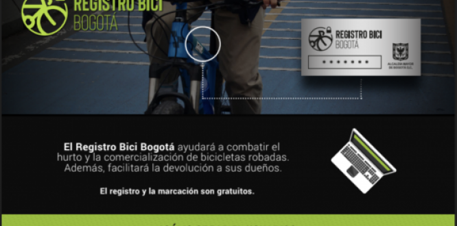Arranca el registro de bicicletas en Bogotá, una medida para contribuir a la seguridad de nuestros ciclistas