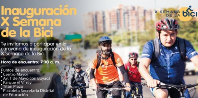 Únete a la X Semana de la Bici en Bogotá