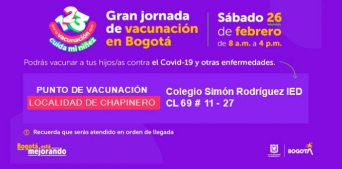 Sábado 26 de febrero, Gran Jornada de Vacunación