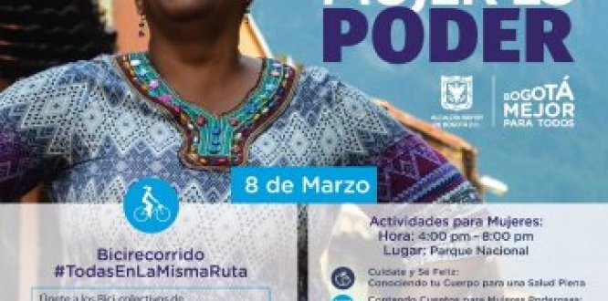 Invitación día de la mujer recorrido en bici