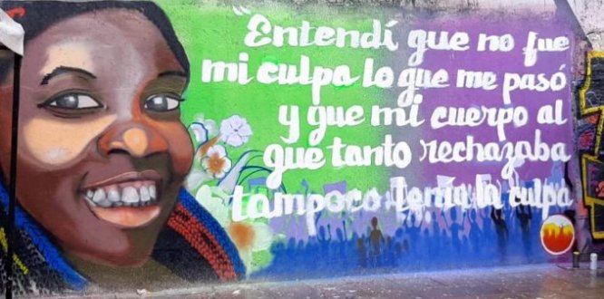 Chapinero pinta un mural en rechazo de las violencias de género y contra las mujeres