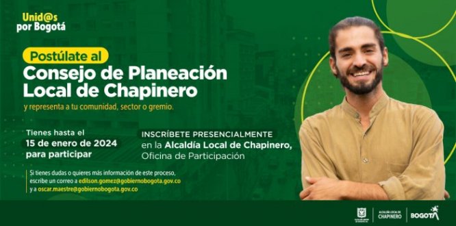 Representa a tu organización, sector, gremio o instancia de participación en el Consejo de Planeación Local de Chapinero