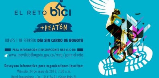 El jueves 1° de febrero súmate al reto Bici + Peatón