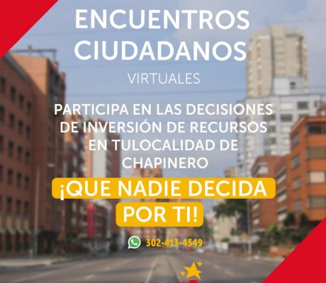 Invitación encuentros ciudadanos virtuales