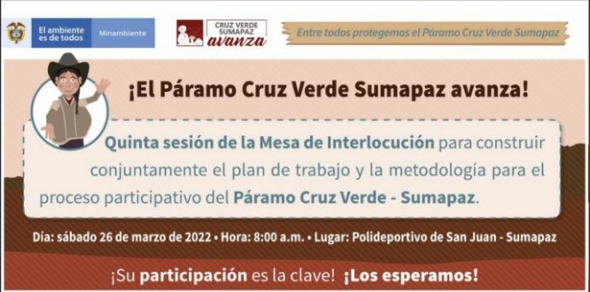 El Páramo Cruz Verde Sumapaz avanza