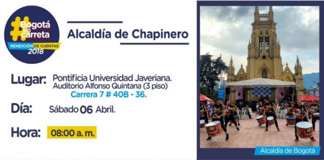 El sábado 06 de abril la Alcaldía de Chapinero rendirá cuentas de su gestión en el 2018 El sábado 06 de abril la Alcaldía de Chapinero rendirá cuentas de su gestión en el 2018