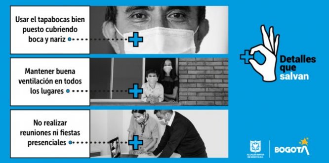 Pieza gráfica con las especificaciones de los tres detalles que salvan Distrito lanza nueva campaña de cultura ciudadana, “Detalles que salvan”