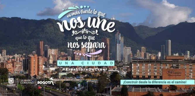 Pieza gráfica informativa Bogotá conmemora el Día Nacional de la Libertad Religiosa