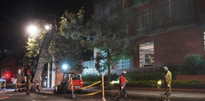 Foto de obras de movilidad en Chapinero