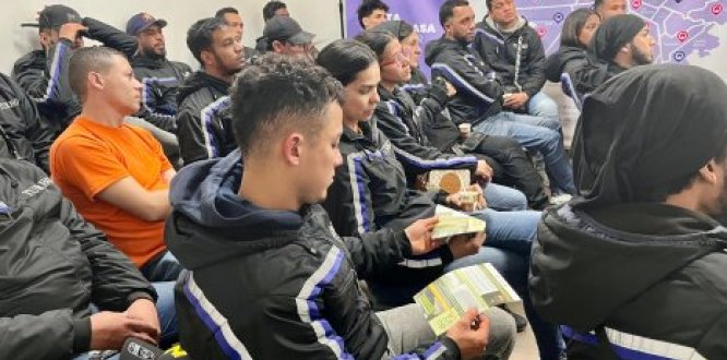 Foto de capacitación a domiciliarios 