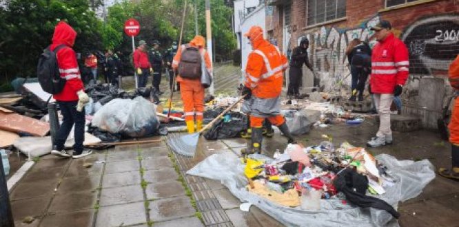 Foto de operativo de residuos