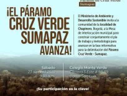El Páramo Cruz Verde Sumapaz avanza